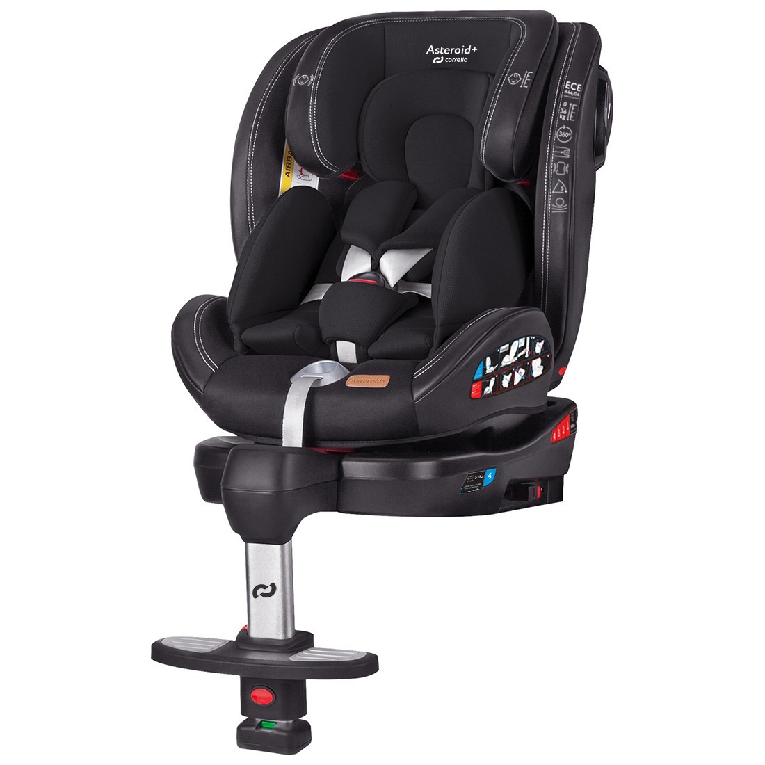 Автокрісло CARRELLO Asteroid+ CRL-15801 Onyx Black 0+1/2/3 ISOFIX з поворотом та опорною стійкою /1/
